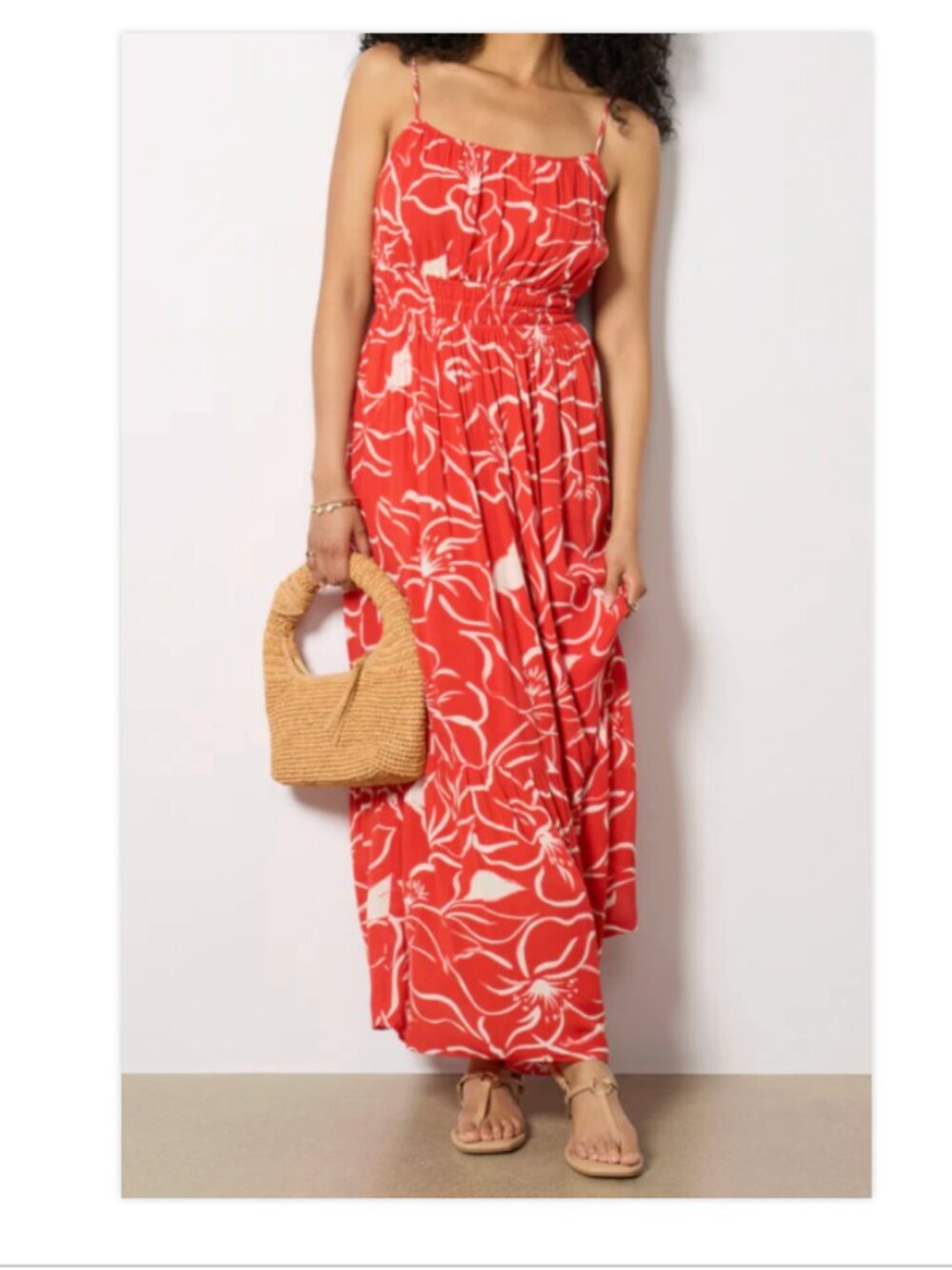 Z Supply Toluca Cala Flora Maxi Dress NWT Orange White Size XS Evereve